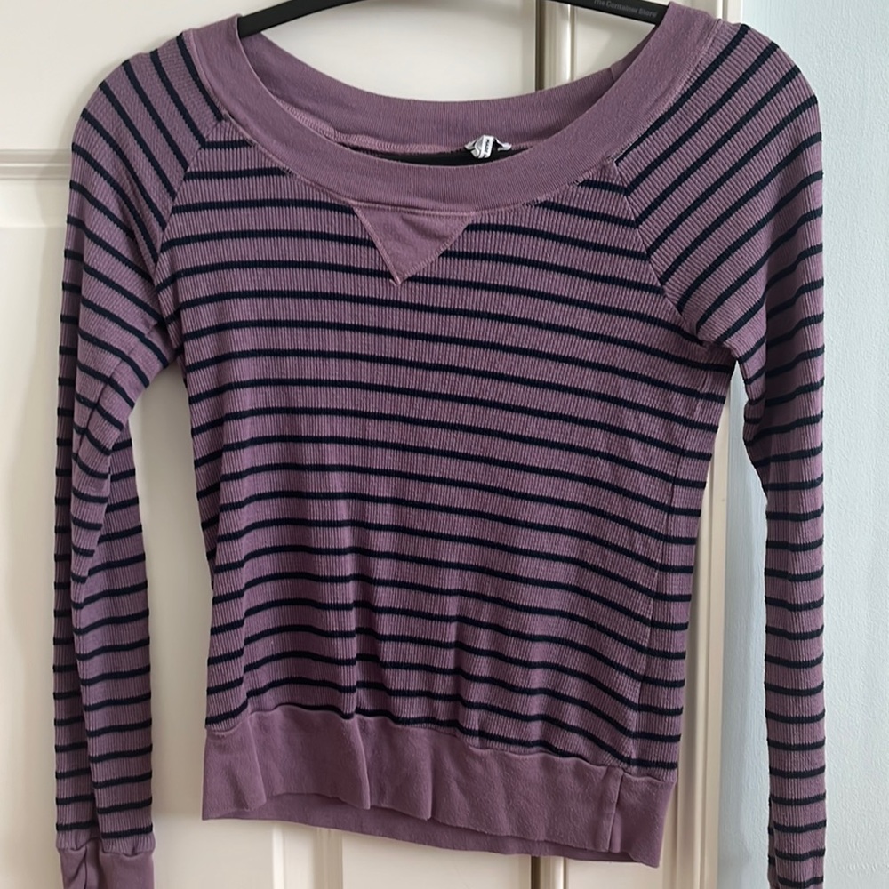 Purple striped Splendid sweater